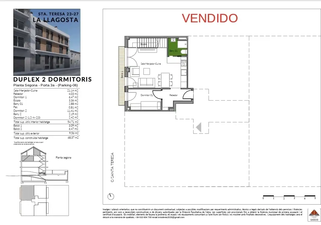 Maisonette mit Terrasse zum Verkauf in Carrer de Santa Teresa 23, imagen 3
