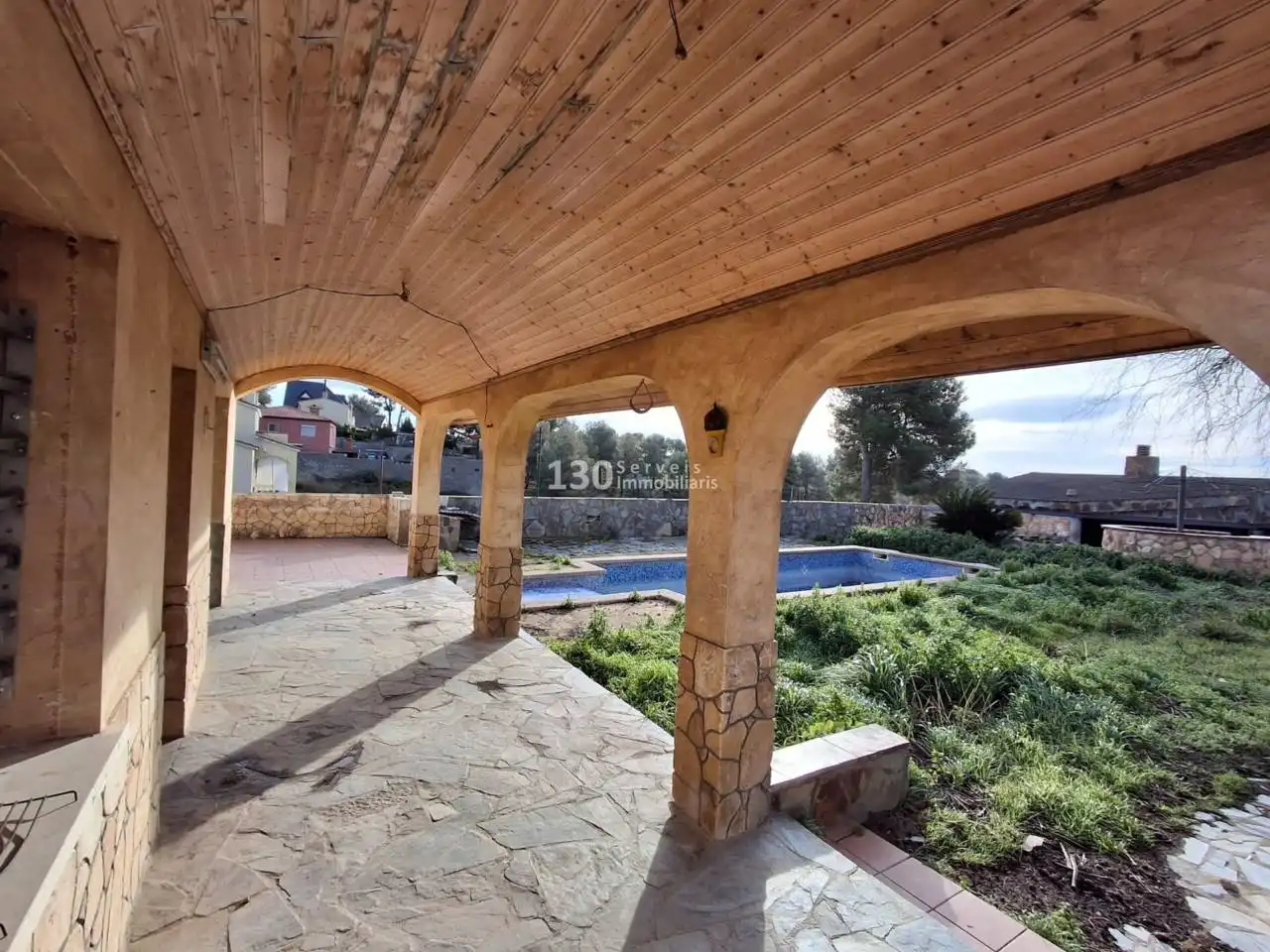 Terrassa de Casa o xalet en venda en Cabra del Camp amb Jardí privat, Parquet i Terrassa
