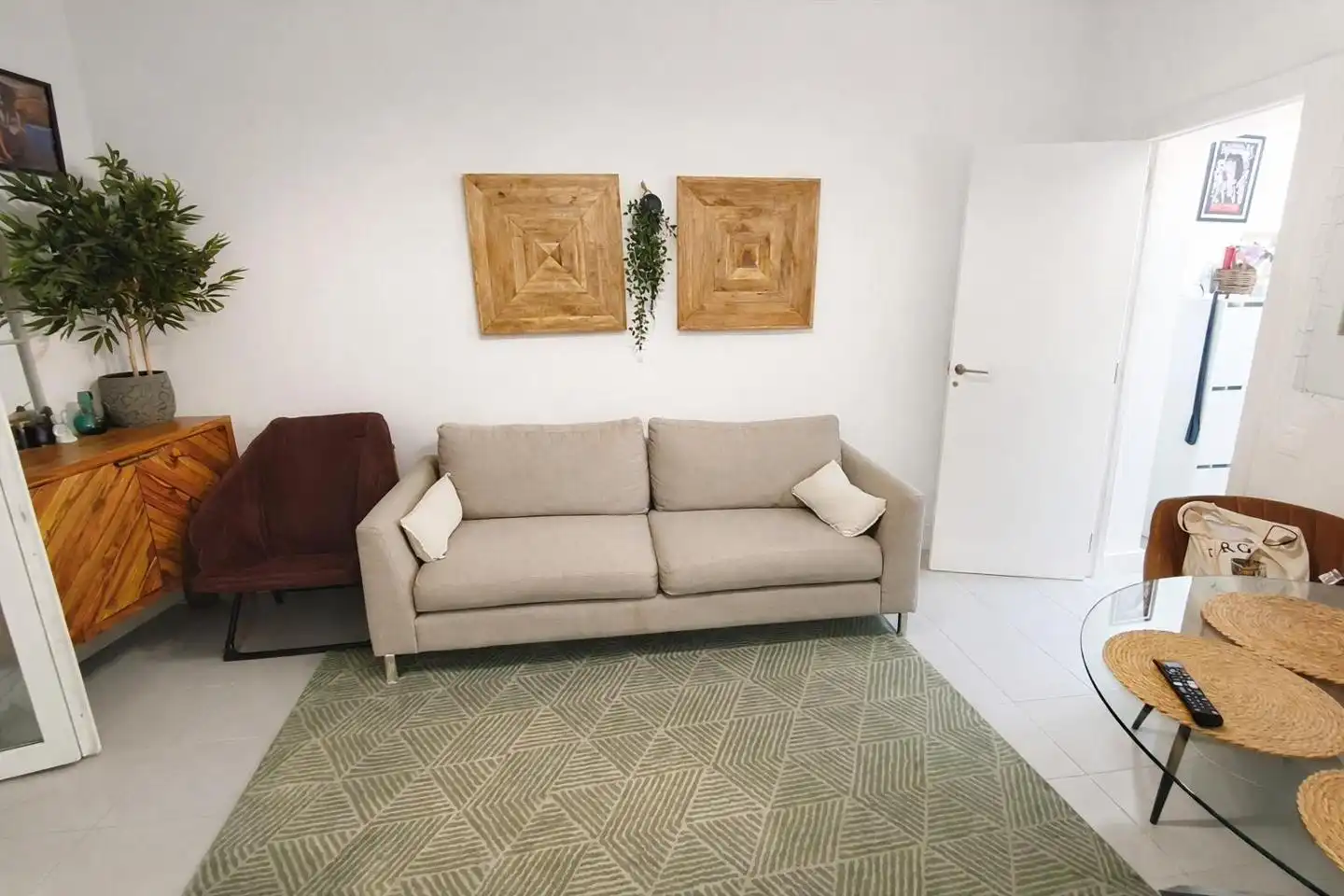 Living room of Flat for sale in  Barcelona Capital  with Air Conditioner, Furnished and Balcony