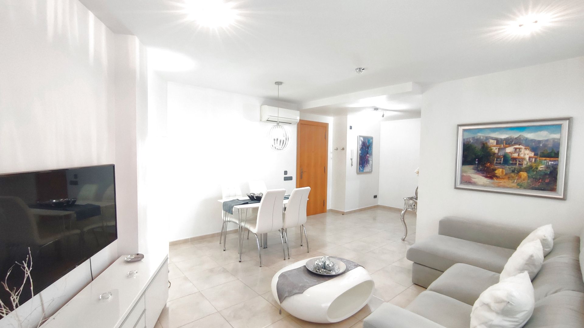 Sala d'estar de Apartament en venda en Manresa amb Aire condicionat, Calefacció i Moblat