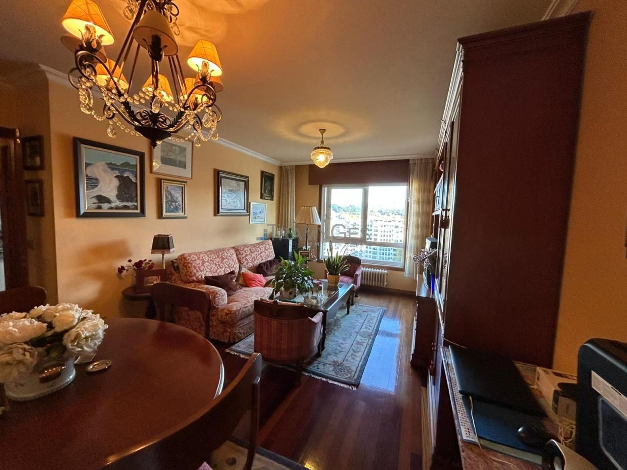 Living room of Flat for sale in Vigo   with Heating, Terrace and Storage room