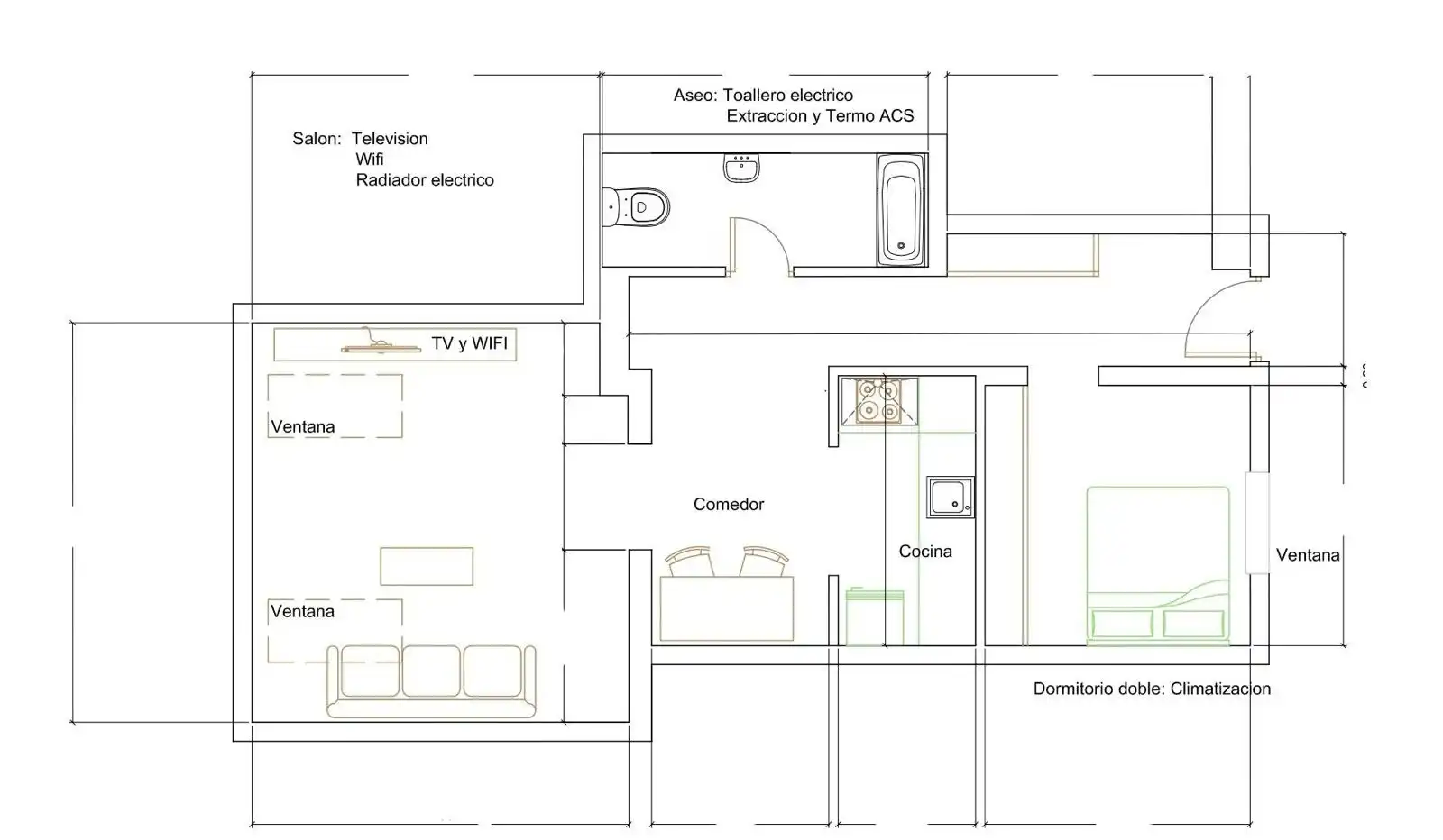 Apartamento en venta en Madrid con Calefacción, Parquet y Amueblado