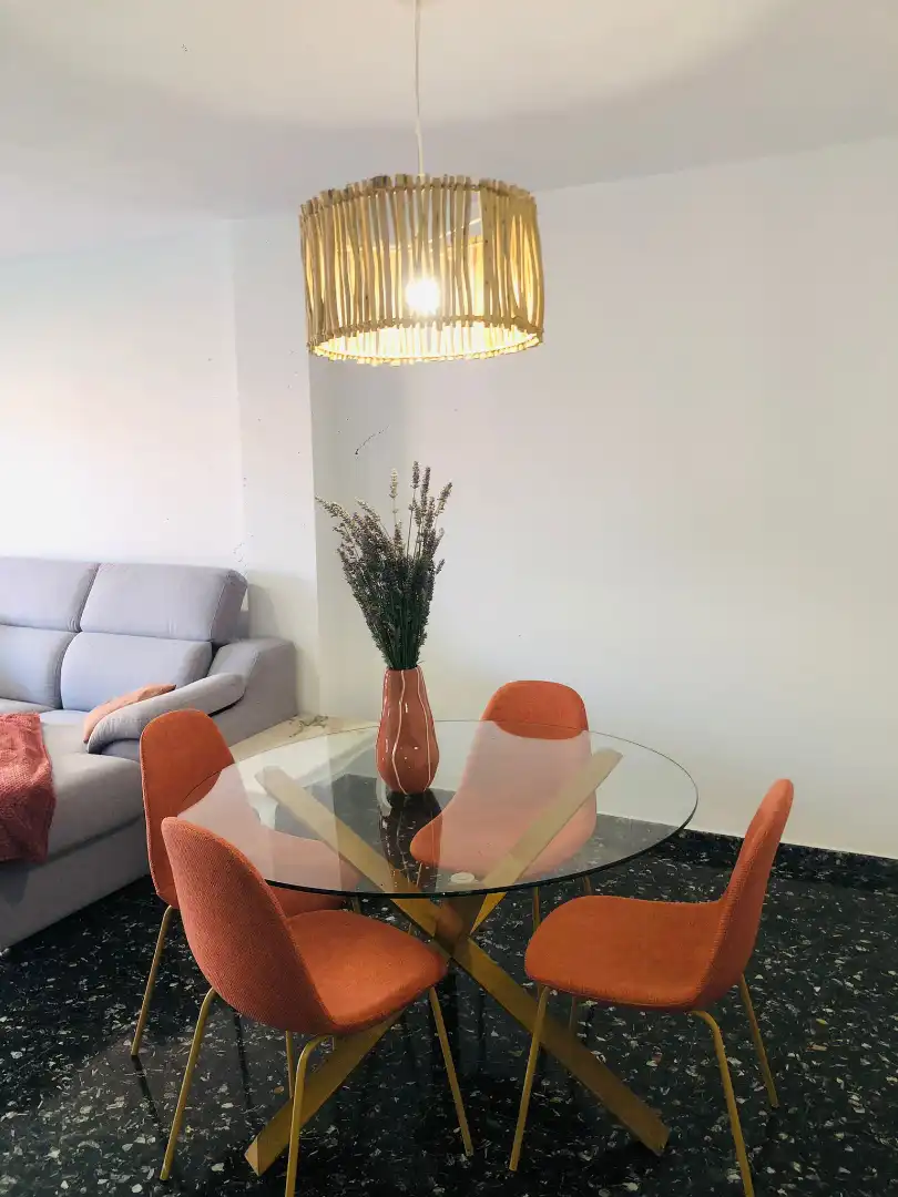 Esszimmer von Wohnung zur Miete in Valencia mit Klimaanlage, Möbliert und Balkon