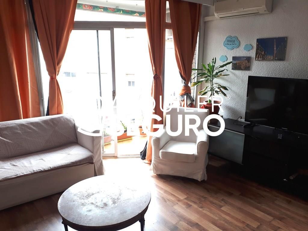 Sala d'estar de Pis de lloguer en  Madrid Capital amb Aire condicionat, Calefacció i Terrassa