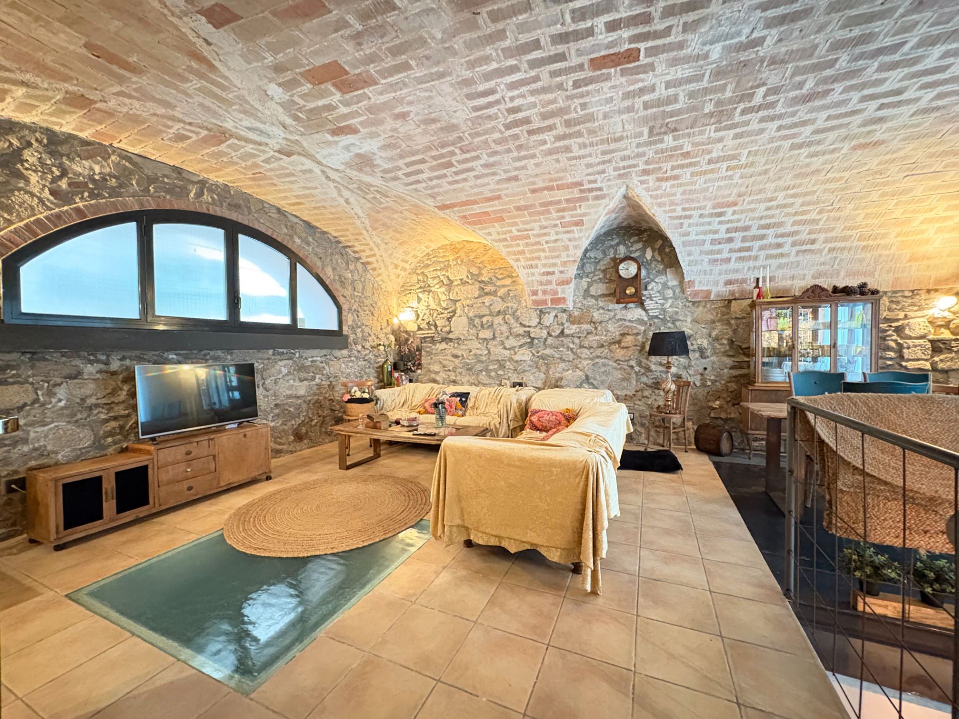 Sala de estar de Dúplex en venta en Palau-saverdera con Aire acondicionado, Terraza y Amueblado
