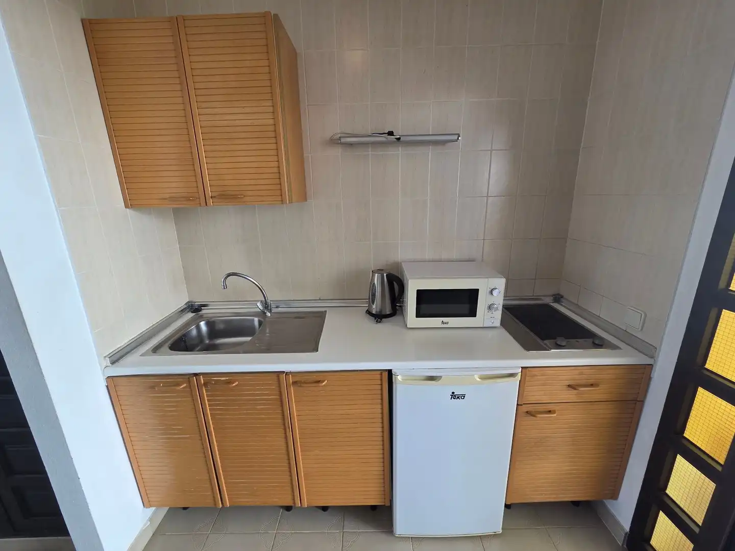 Cocina de Apartamento en venta en Tuineje con Terraza, Amueblado y Piscina comunitaria