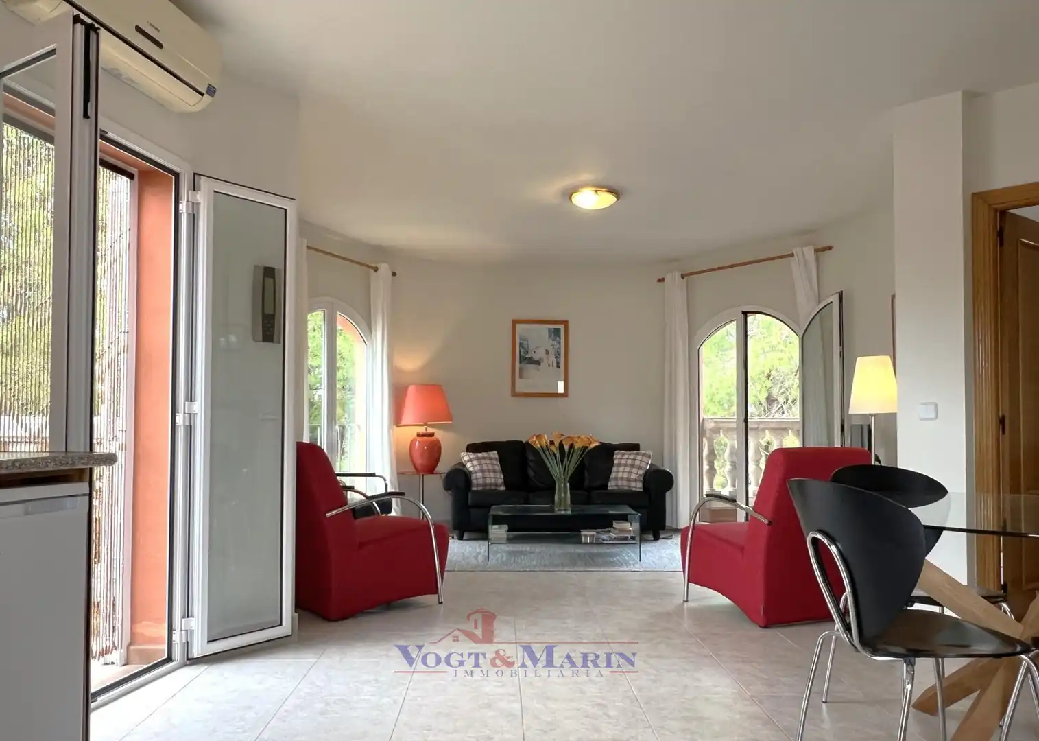 Wohnzimmer von Wohnungen zum Verkauf in Torroella de Fluvià mit Klimaanlage, Heizung und Terrasse