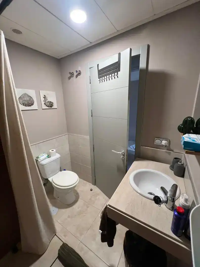 Bany de Apartament de lloguer en Vera amb Aire condicionat, Jardí privat i Piscina