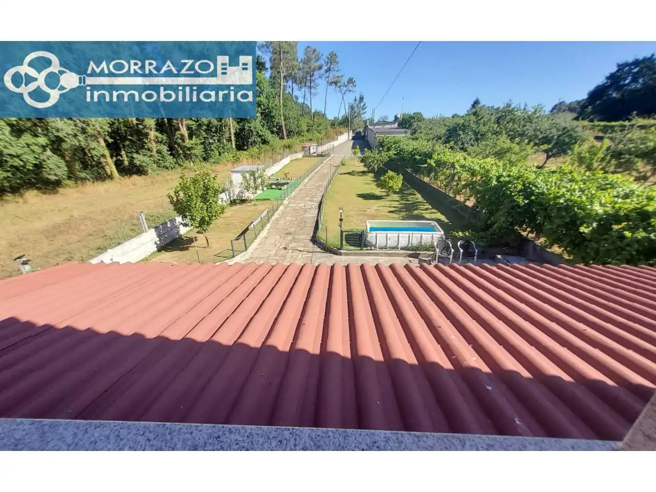 Vista exterior de Casa o chalet en venta en A Estrada  con Aire acondicionado, Piscina y Amueblado