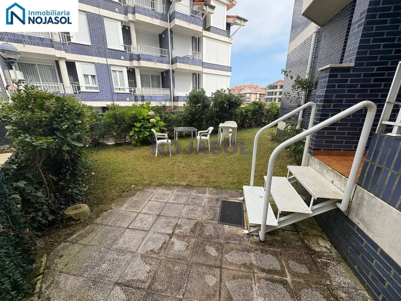 Terraza de Apartamento de alquiler en Noja con Calefacción, Jardín privado y Terraza