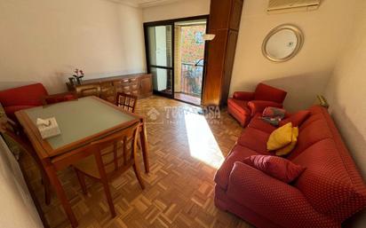 Living room of Flat for sale in  Madrid Capital  with Parquet flooring and Balcony