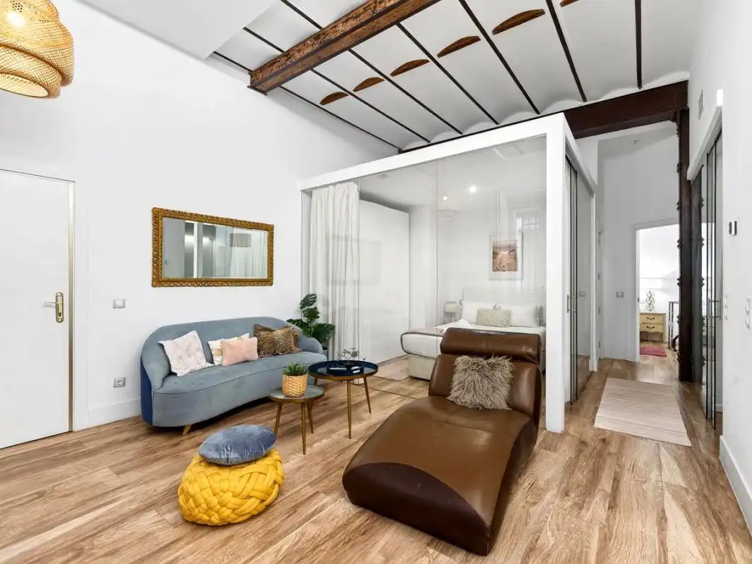 Sala de estar de Planta baja en venta en Madrid con Aire acondicionado, Calefacción y Amueblado
