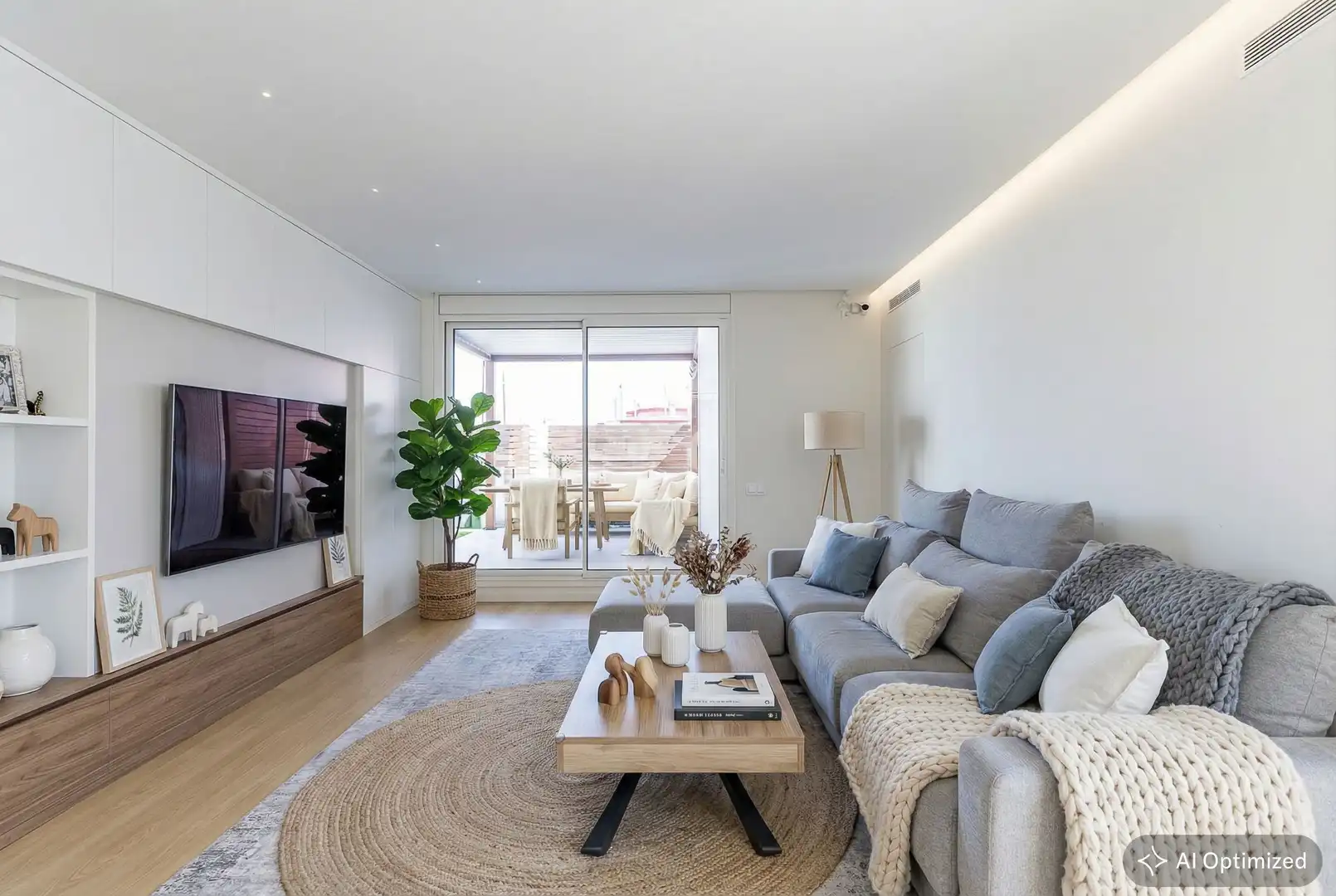 Living room of Attic for sale in Barcelona  with Air Conditioner, Heating and Private garden