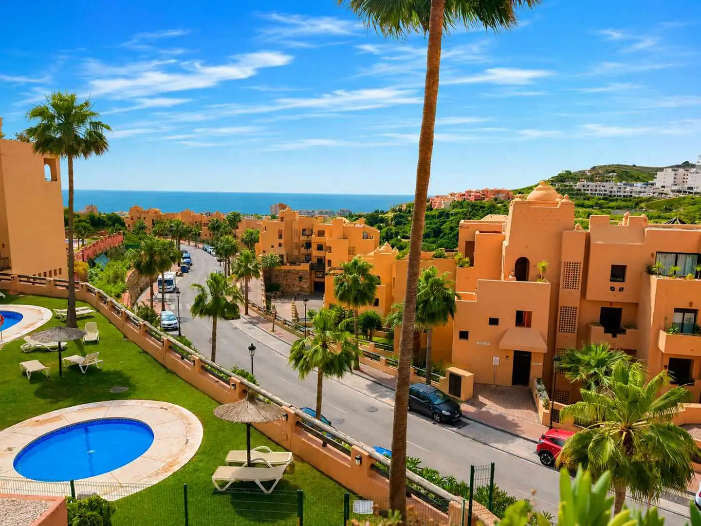 Vista exterior de Apartamento en venta en Manilva con Aire acondicionado, Calefacción y Terraza