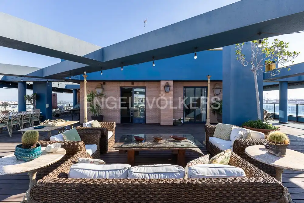 Terraza de Ático de alquiler en Valencia con Aire acondicionado, Calefacción y Terraza