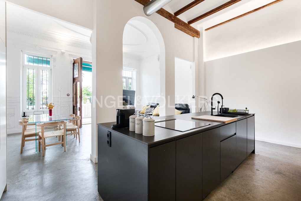 Cuina de Casa adosada de lloguer en  Valencia Capital amb Aire condicionat, Calefacció i Jardí privat