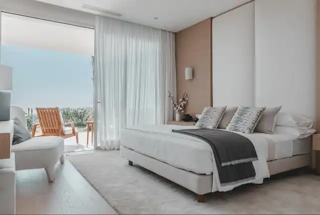 Bedroom of Apartments for rent in Benahavís  with Air Conditioner, Heating and Parquet flooring