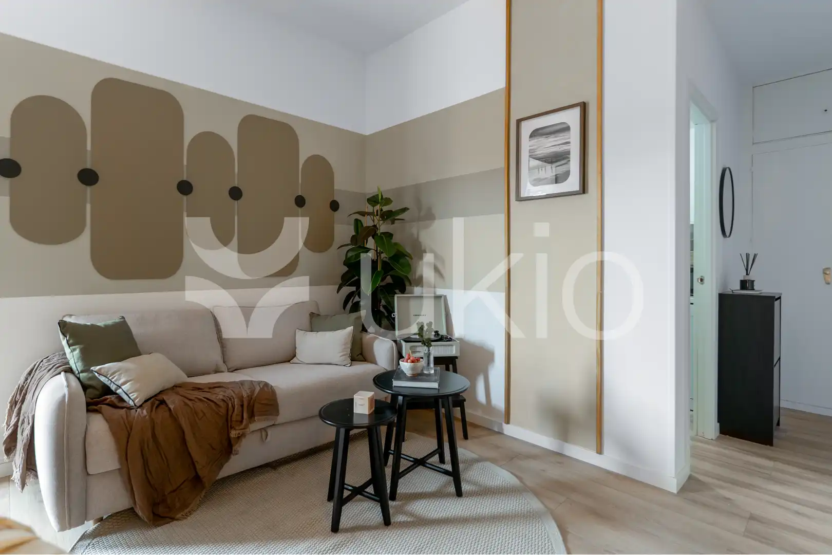 Sala de estar de Apartamento de alquiler en Madrid con Aire acondicionado, Calefacción y Amueblado