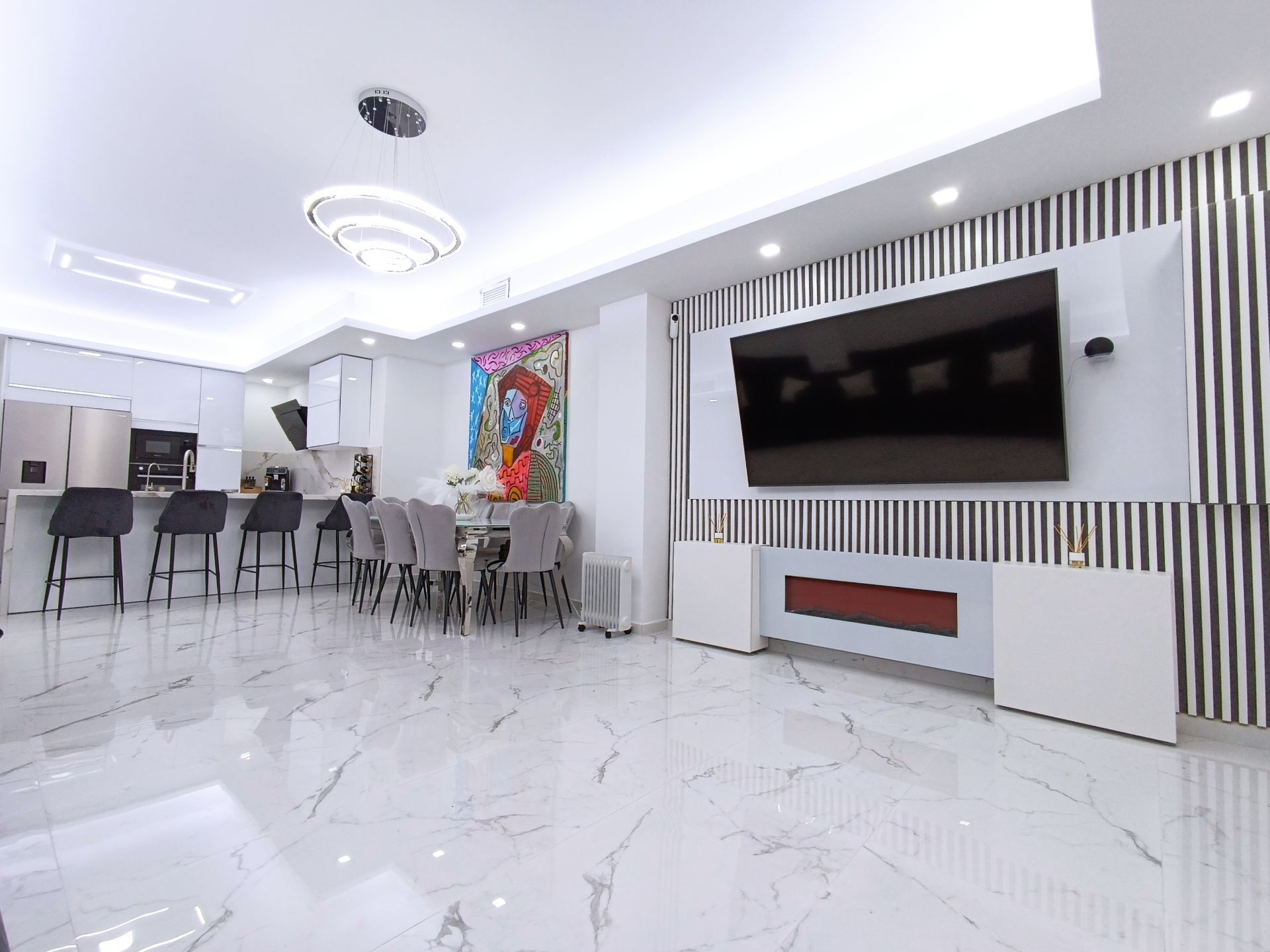 Living room of Flat for sale in Badalona  with Air Conditioner and Heating