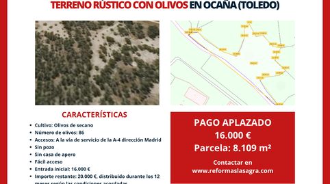 Terreno Rústico con Olivos en Ocaña (Toledo) – PAGO APLAZADO 12 MESES