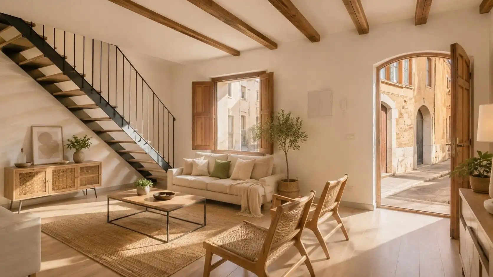 Sala d'estar de Casa o xalet en venda en Calvià amb Calefacció, Jardí privat i Terrassa