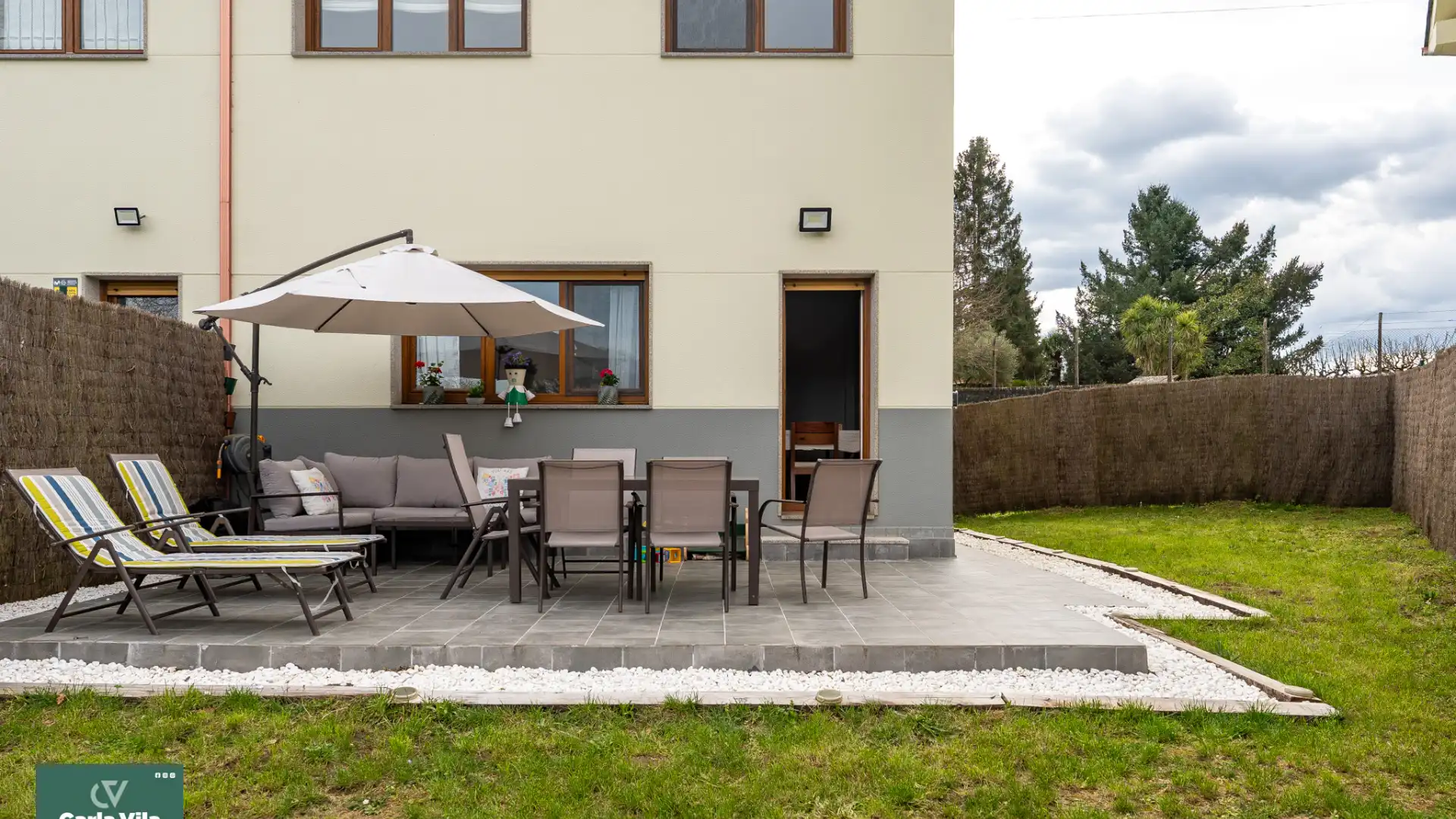 Terrace of Single-family semi-detached for sale in Lugo Capital  with Heating, Private garden and Parquet flooring