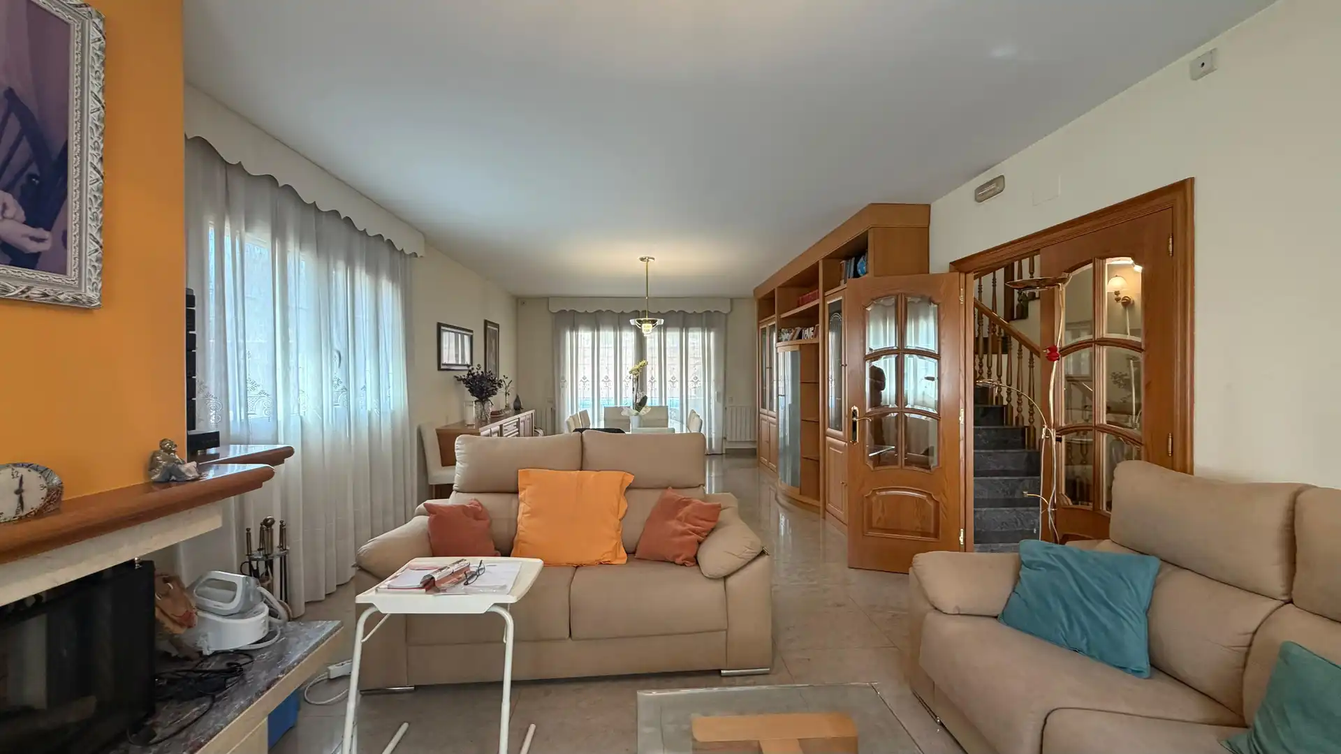 Sala de estar de Casa o chalet en venta en Vallromanes con Calefacción, Terraza y Piscina