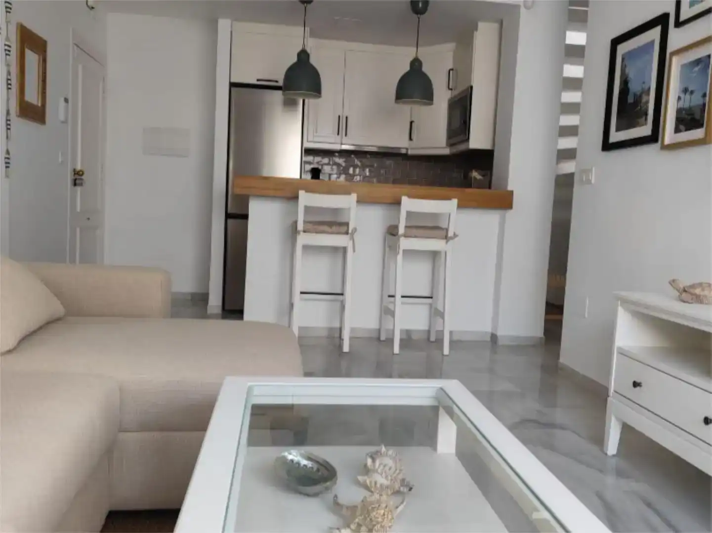 Cuina de Dúplex de lloguer en Torrox amb Aire condicionat, Piscina i Moblat