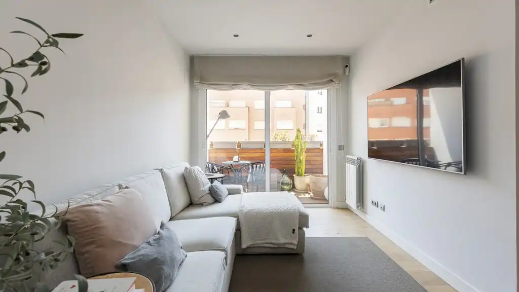 Sala d'estar de Apartament en venda en Sarrià - Sant Gervasi