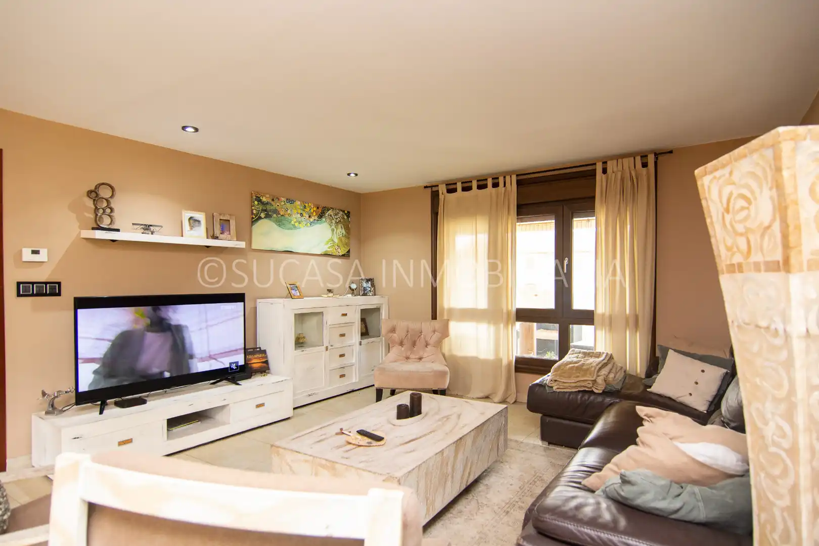 Wohnzimmer von Haus oder Chalet zur Miete in Abegondo mit Heizung, Privatgarten und Parkett