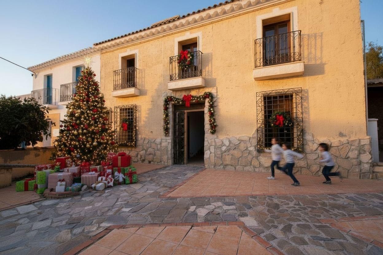 Vista exterior de Casa o chalet en venta en Cantoria con Jardín privado, Terraza y Piscina