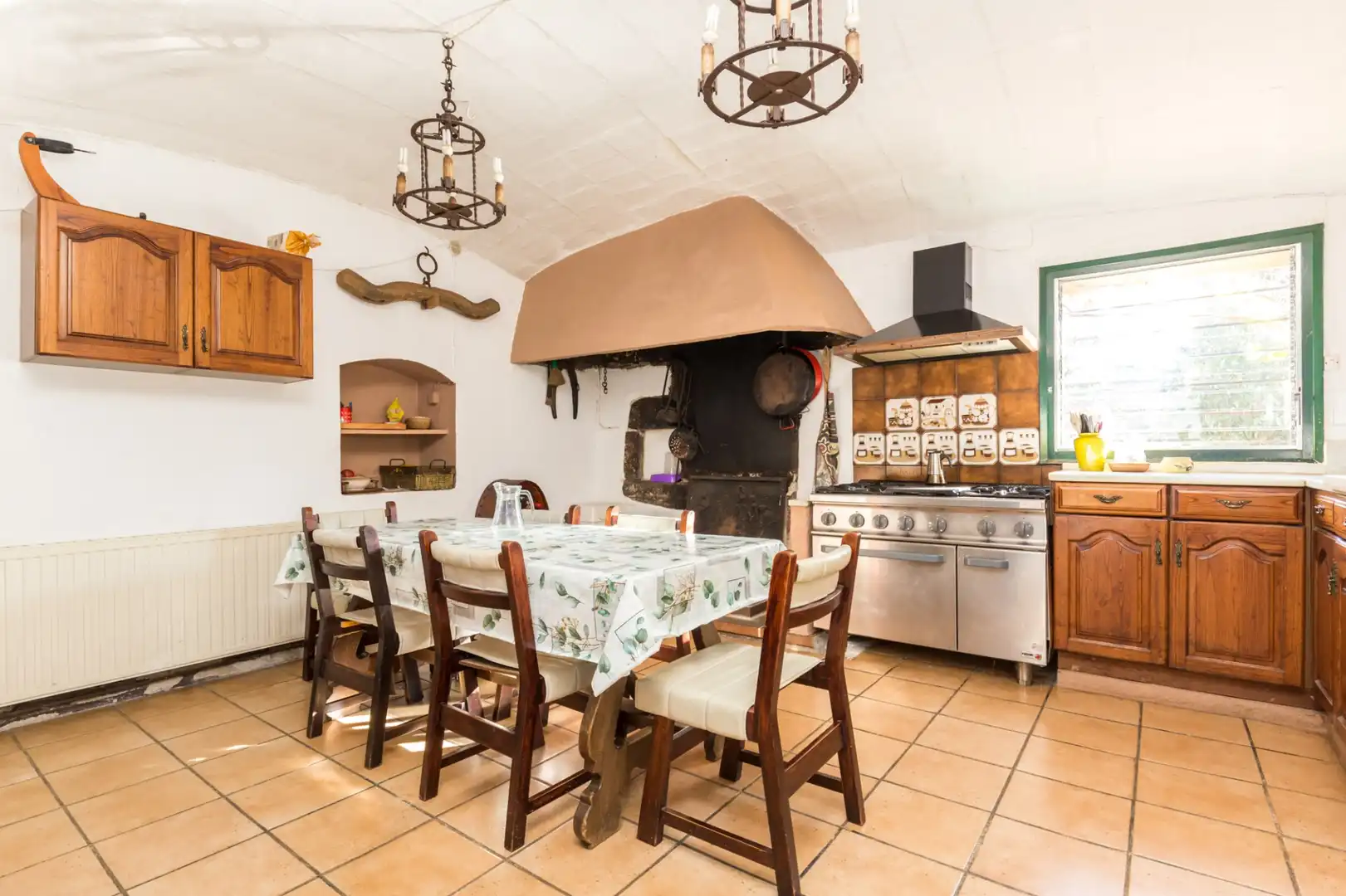 Cocina de Finca rústica en venta en Llagostera con Calefacción, Terraza y Trastero