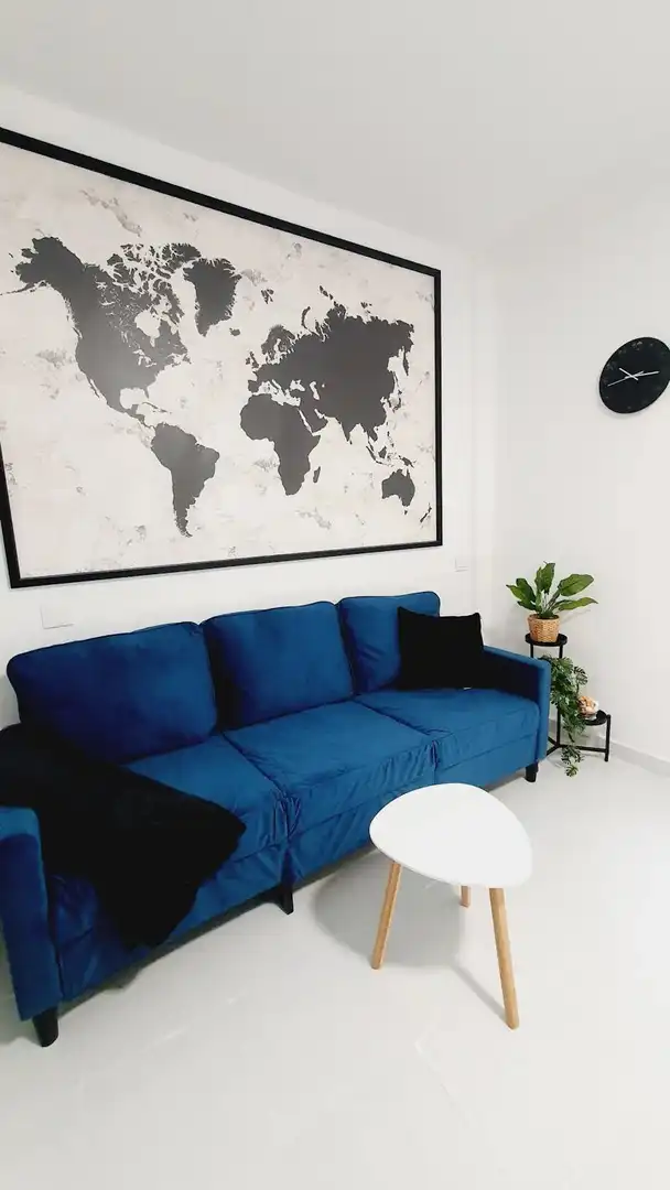 Living room of Flat for rent in Madrid  with Air Conditioner, Furnished and Washing machine