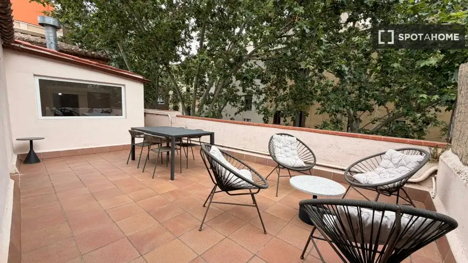 Terrassa de Pis per a compartir en Barcelona amb Aire condicionat, Terrassa i Moblat