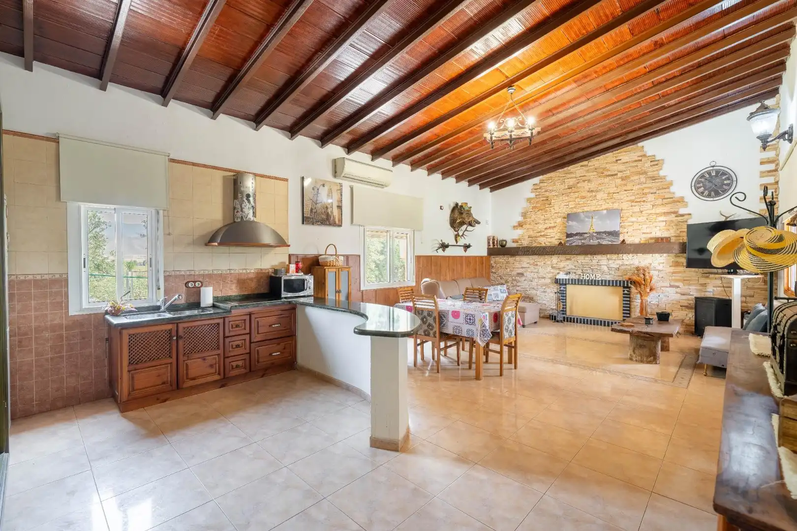 Cocina de Finca rústica en venta en Tabernas con Aire acondicionado, Jardín privado y Piscina