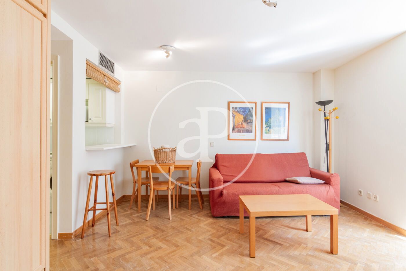 Living room of Flat to rent in  Madrid Capital  with Air Conditioner, Heating and Furnished