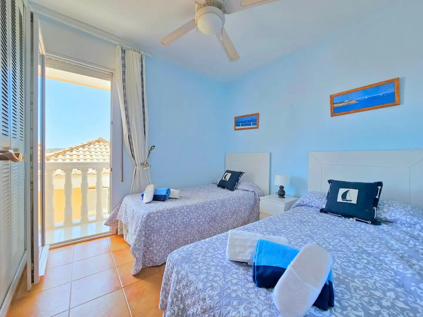 Bedroom of Detached homes for rent in La Manga del Mar Menor  with Air Conditioner, Heating and Terrace