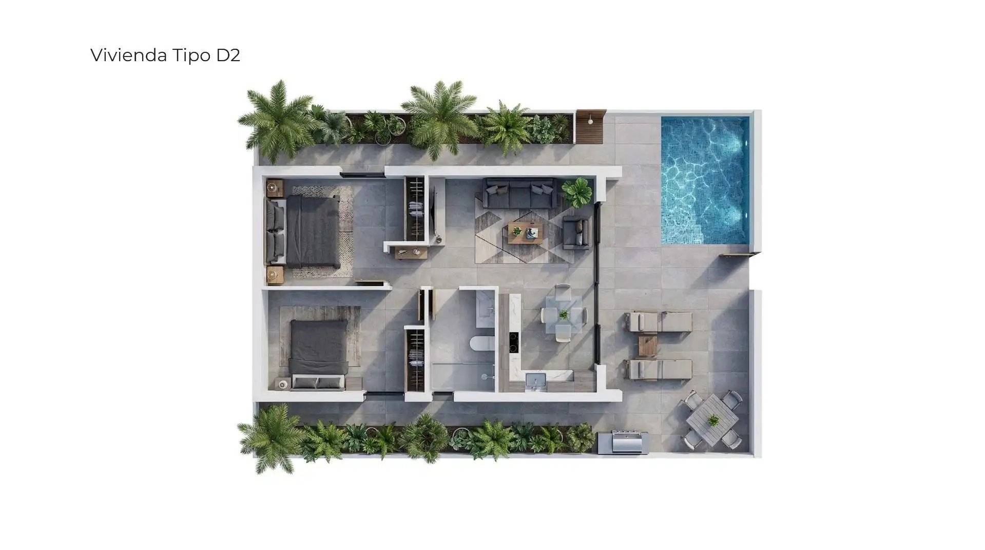 Schlafzimmer von Erdgeschoss zum Verkauf in Vera mit Klimaanlage, Terrasse und Schwimmbad