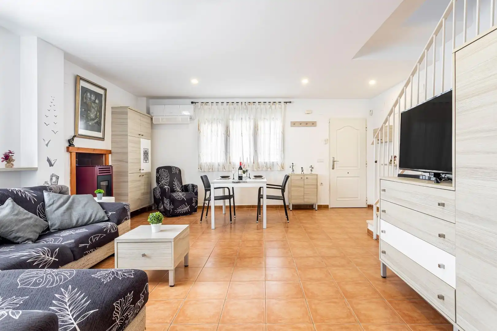 Sala de estar de Casa adosada en venta en Montserrat con Aire acondicionado, Jardín privado y Terraza
