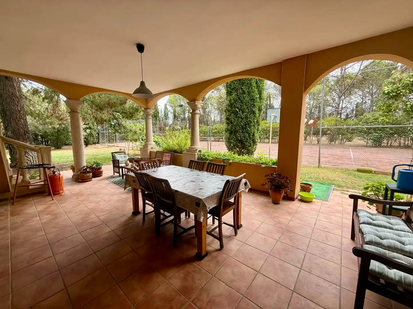 Terraza de Casa o chalet en venta en Poblete con Aire acondicionado, Jardín privado y Piscina