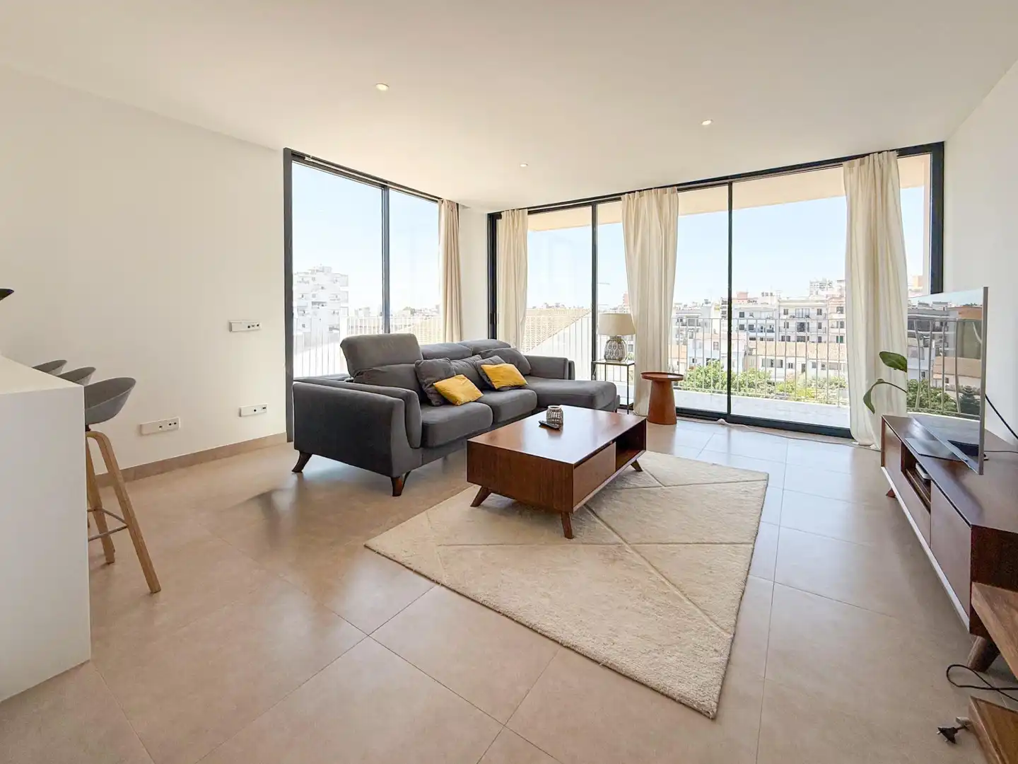 Sala d'estar de Àtic en venda en Inca amb Aire condicionat, Calefacció i Terrassa