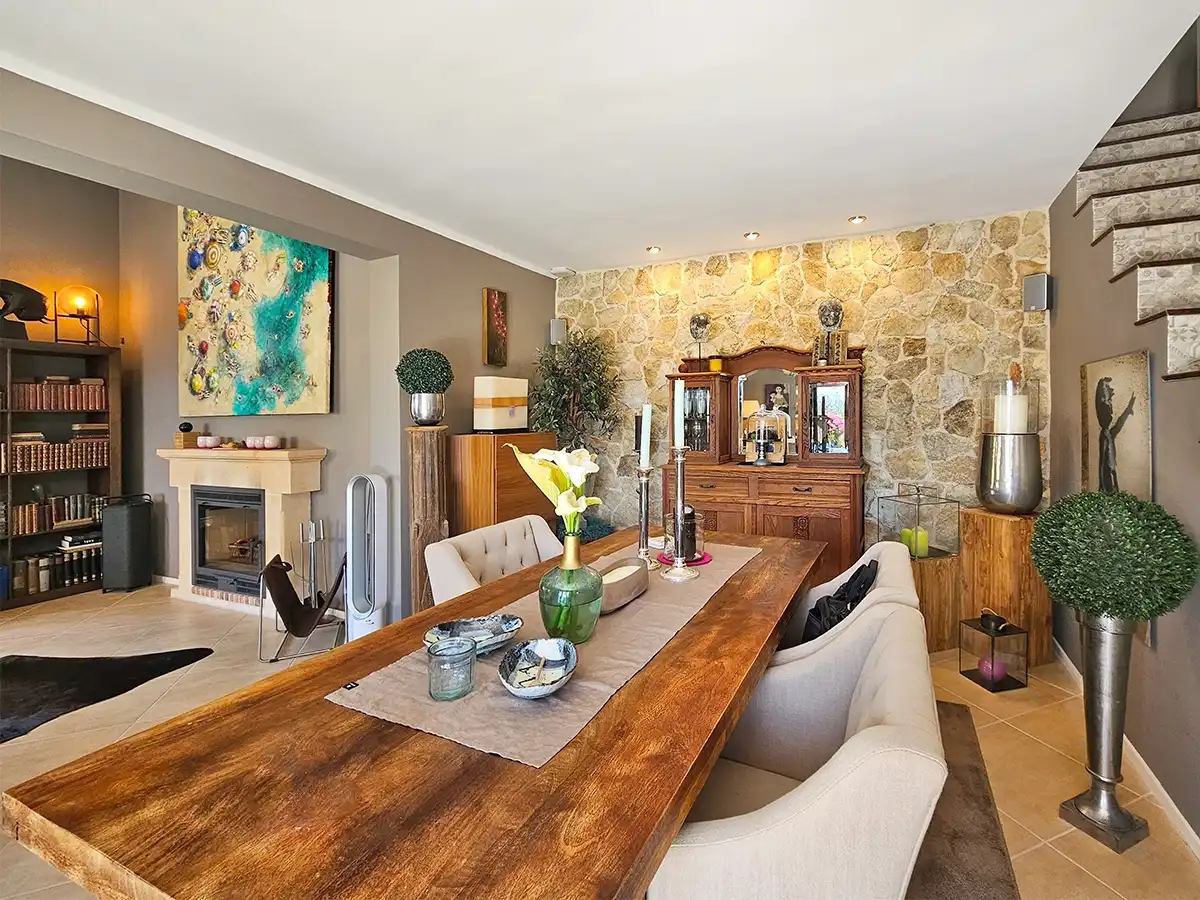 Dining room of Country homes for sale in Capdepera  with Air Conditioner, Heating and Terrace