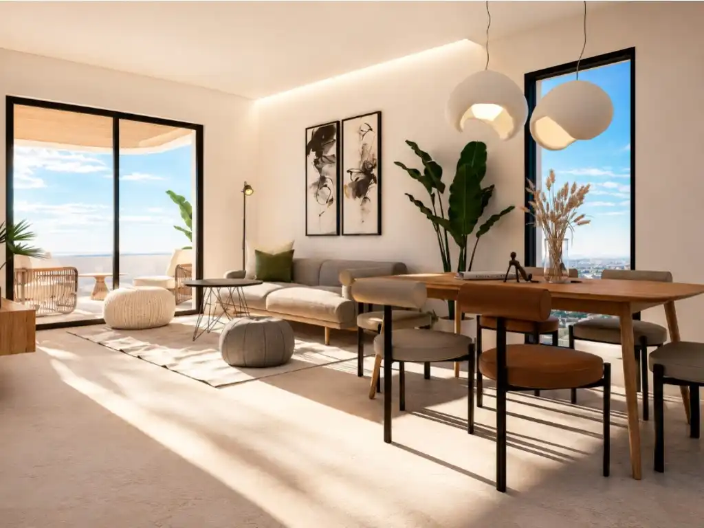 Sala d'estar de Apartament en venda en Finestrat amb Piscina