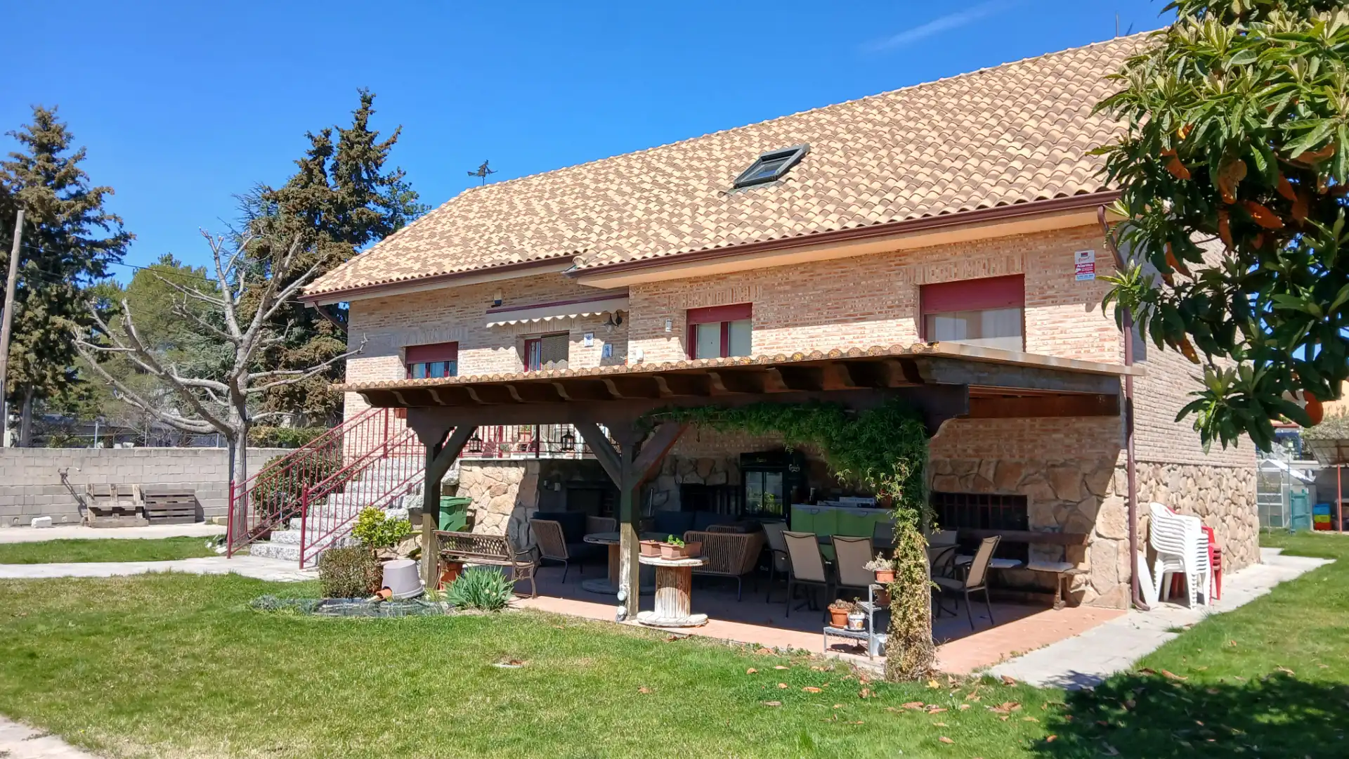 Terrassa de Casa o xalet en venda en Guadarrama amb Calefacció, Jardí privat i Terrassa