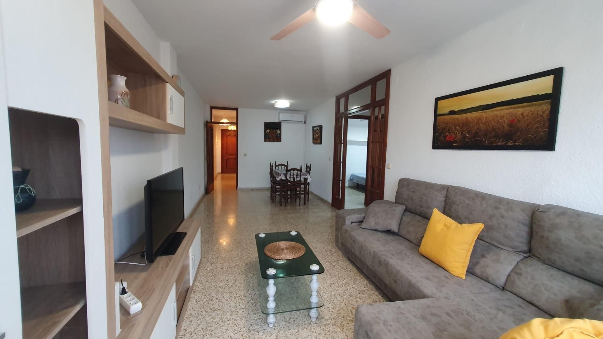 Living room of Flat for rent in Málaga Capital  with Air Conditioner and Furnished