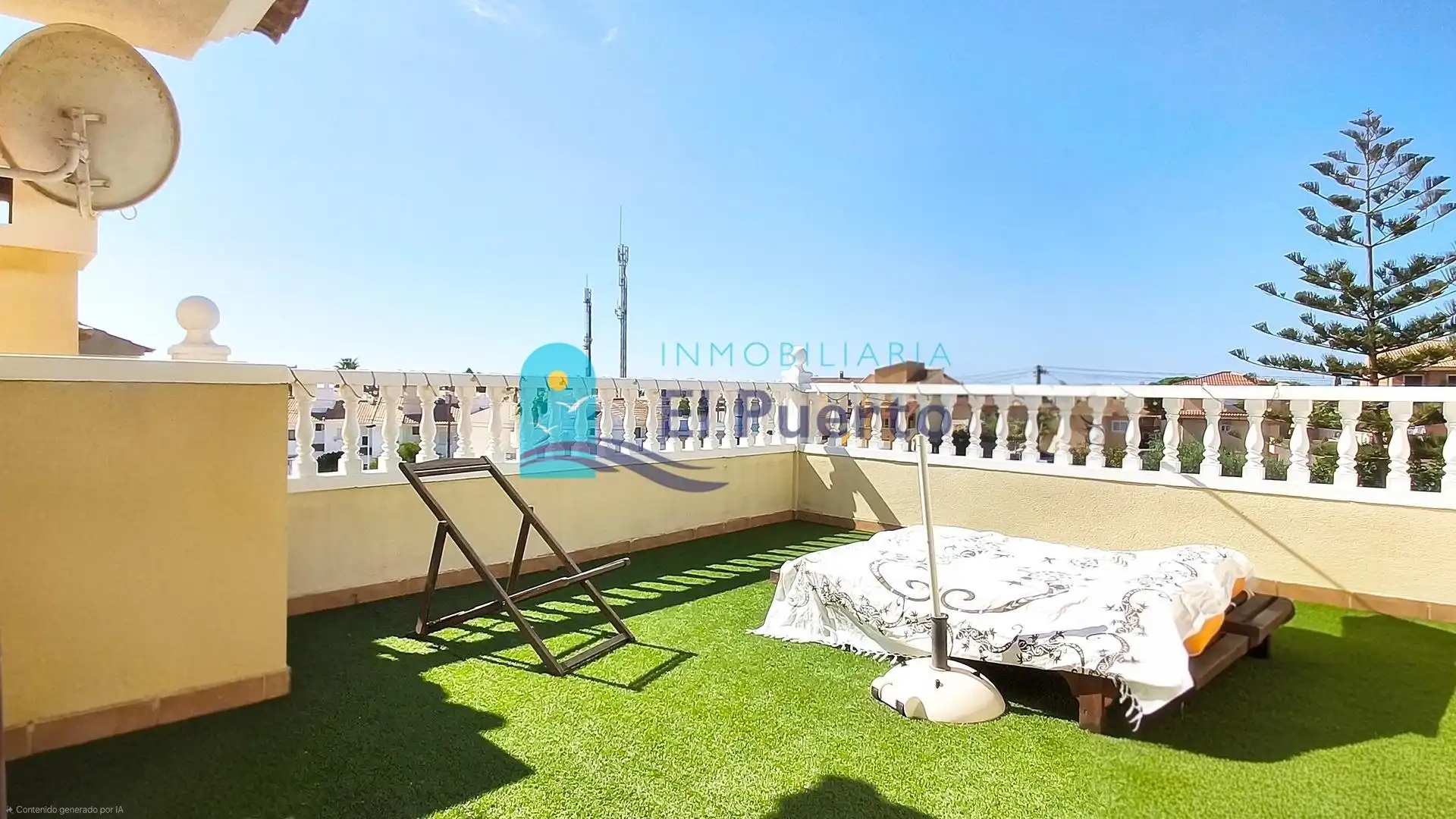 Terraza de Casa o chalet en venta en Mazarrón con Jardín privado, Terraza y Piscina