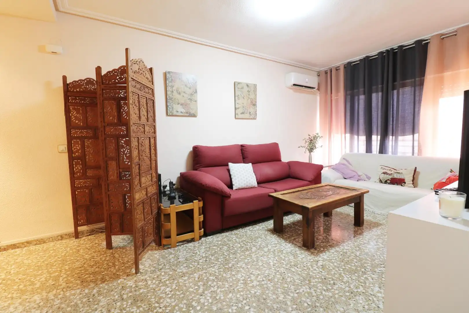 Wohnzimmer von Wohnung zum Verkauf in Elche / Elx mit Klimaanlage, Möbliert und Balkon