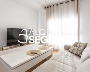 Living room of Flat to rent in  Madrid Capital  with Air Conditioner, Heating and Furnished