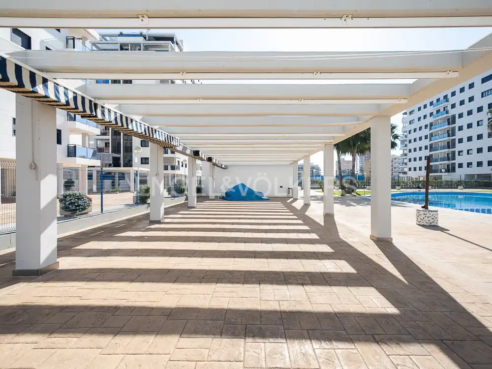Terrace of Flat for rent in La Pobla de Farnals  with Air Conditioner, Heating and Private garden