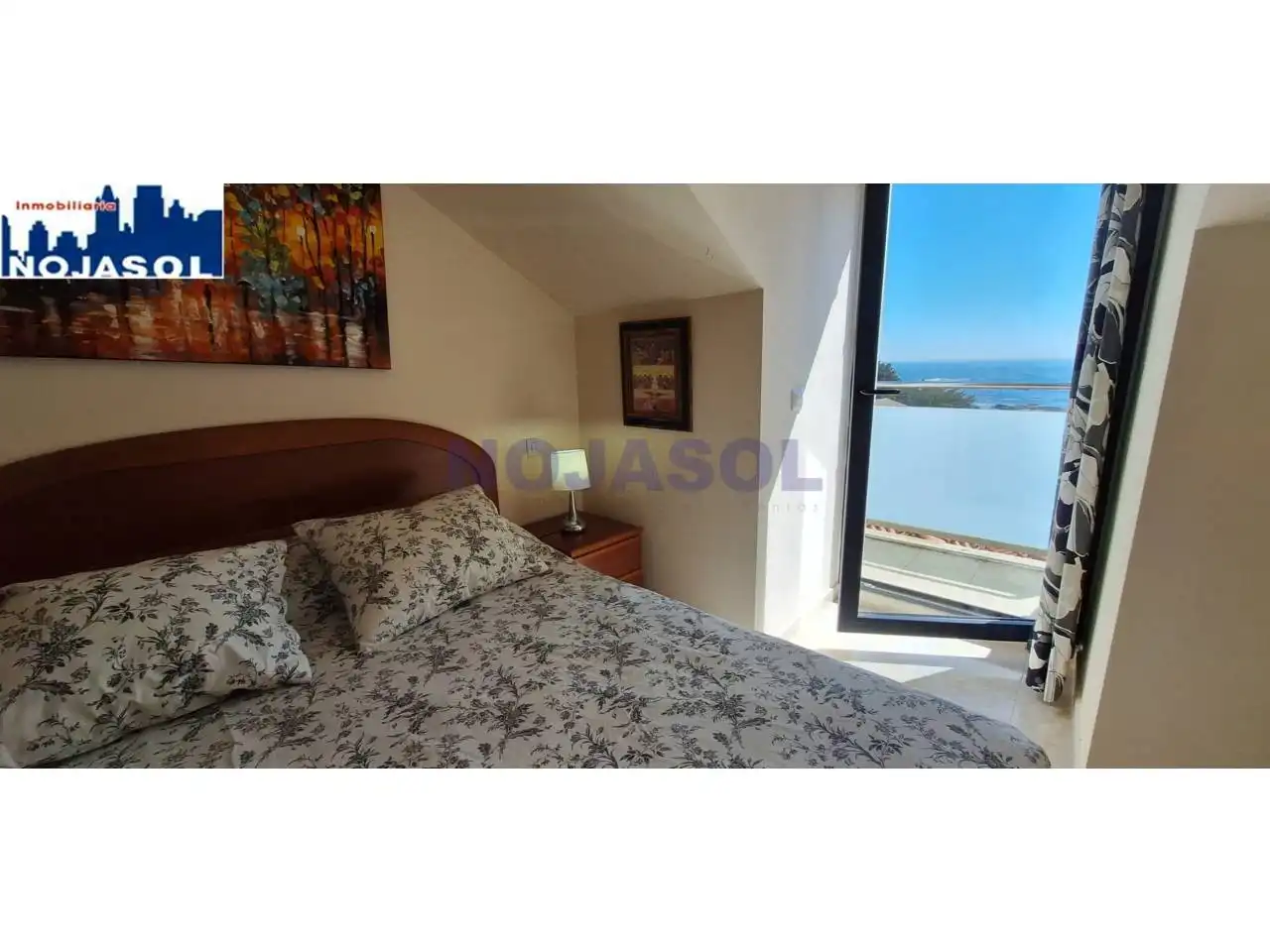 Schlafzimmer von Dachboden zur Miete in Noja mit Heizung, Terrasse und Abstellraum